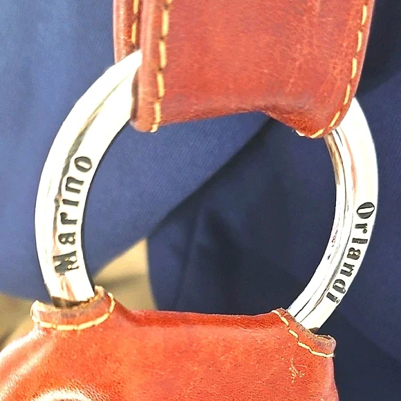 Marino Orlandi Brown and Tan Leather  Shoulder Bag Made In Italy. - Picture 10 of 14